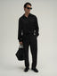Evening Trousers in Lightweight Wool | Noir Lining