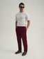 Burgundy Lightweight Wool Evening Trousers