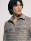 Wool Shirt with Signature Blue Lining